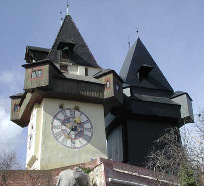 'Schattenobjekt Uhrturm' aka Uhrturmschatten, 2003 von Markus Wilfling