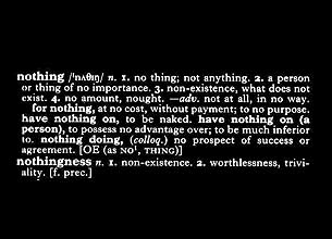 'Nothing', 2003, von/by Neil Robert Wenman