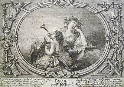 'Poesie', um 1750 von Martin Engelbrecht