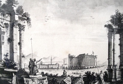 'Ruins of Balbec', um 1800, unbekannter Künstler